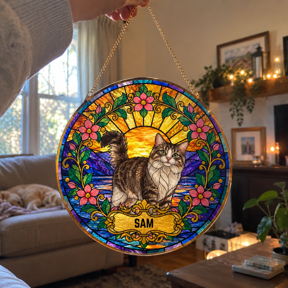 Custom Pet Portrait Suncatcher