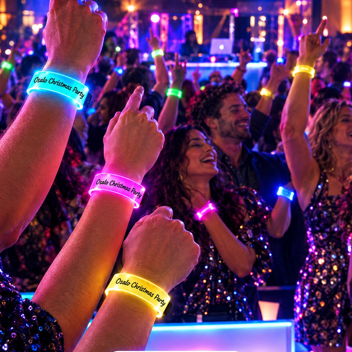 Personalized LED Bracelets for Office Parties