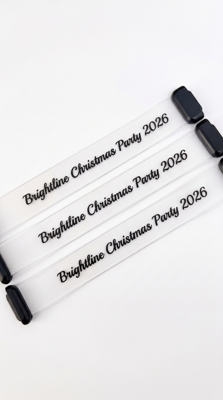 Your design: company name printed on every band