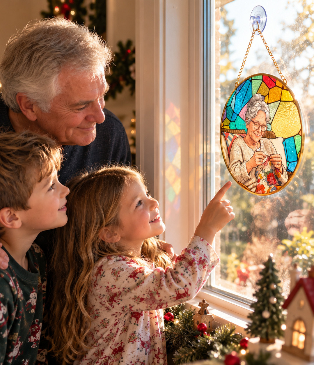 Stained Glass Suncatcher for Window Hanging