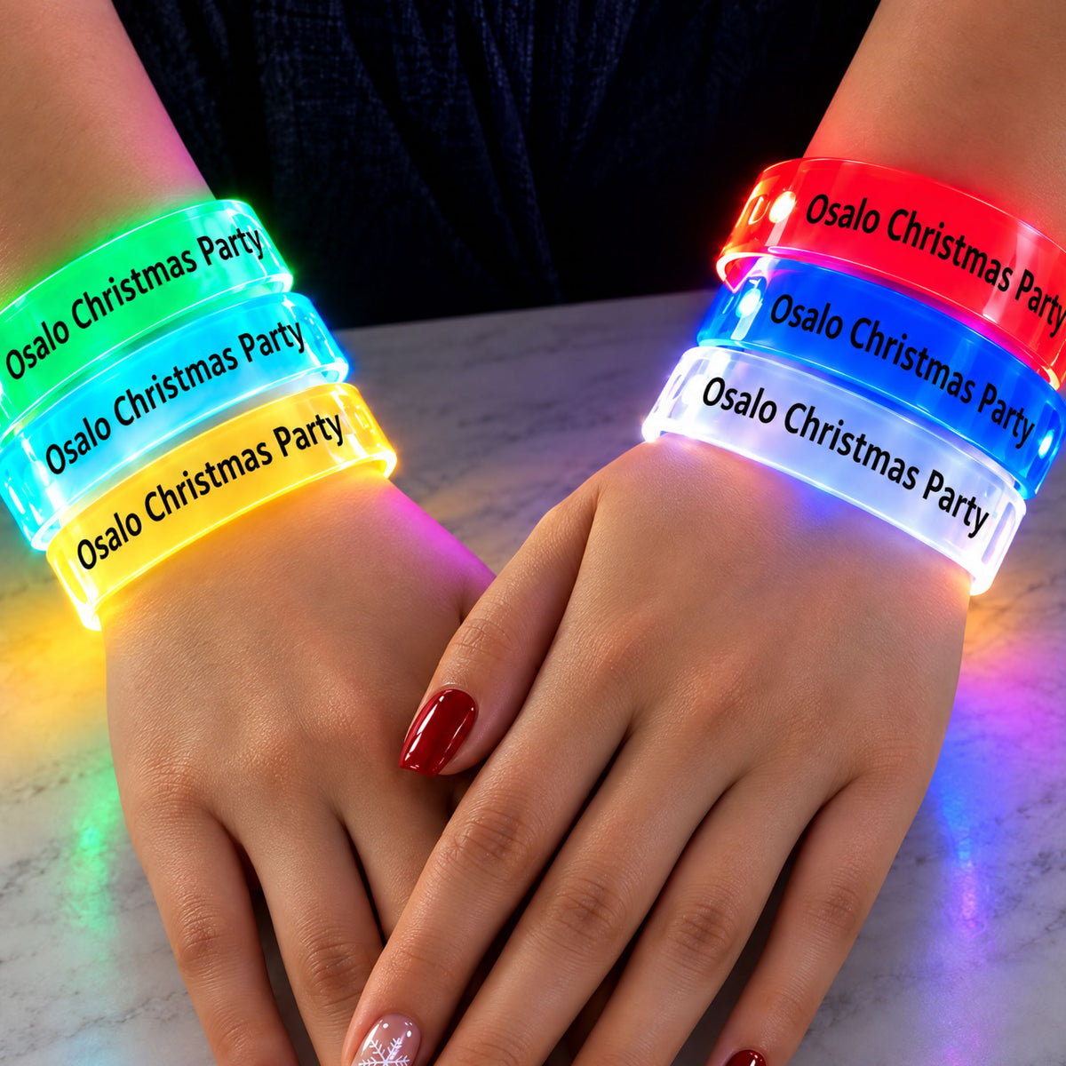 Personalized LED Bracelets for Office Parties