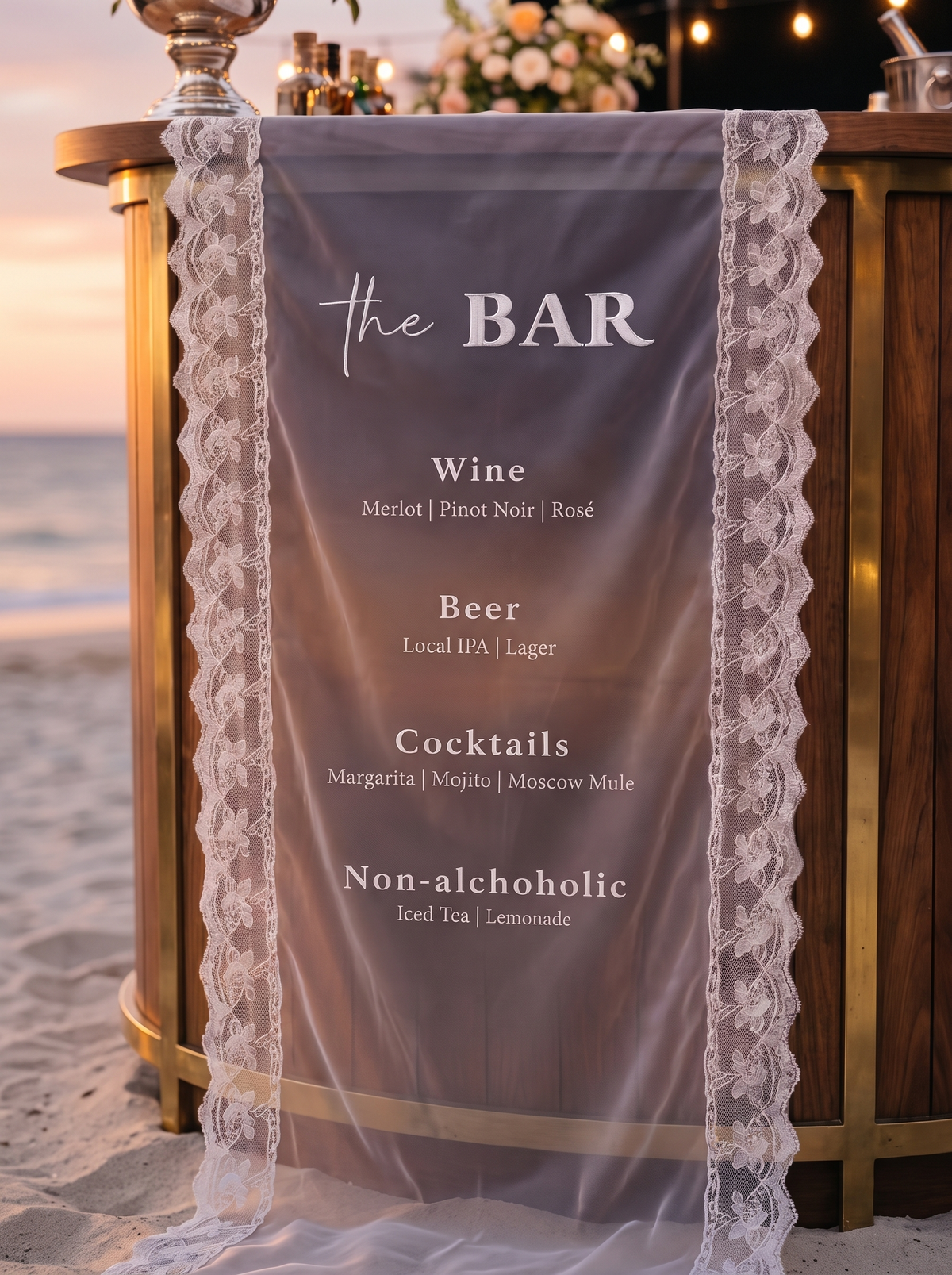 Sheer Lace Bar Sign