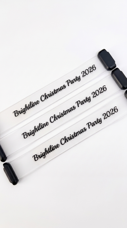 Your design: company name printed on every band