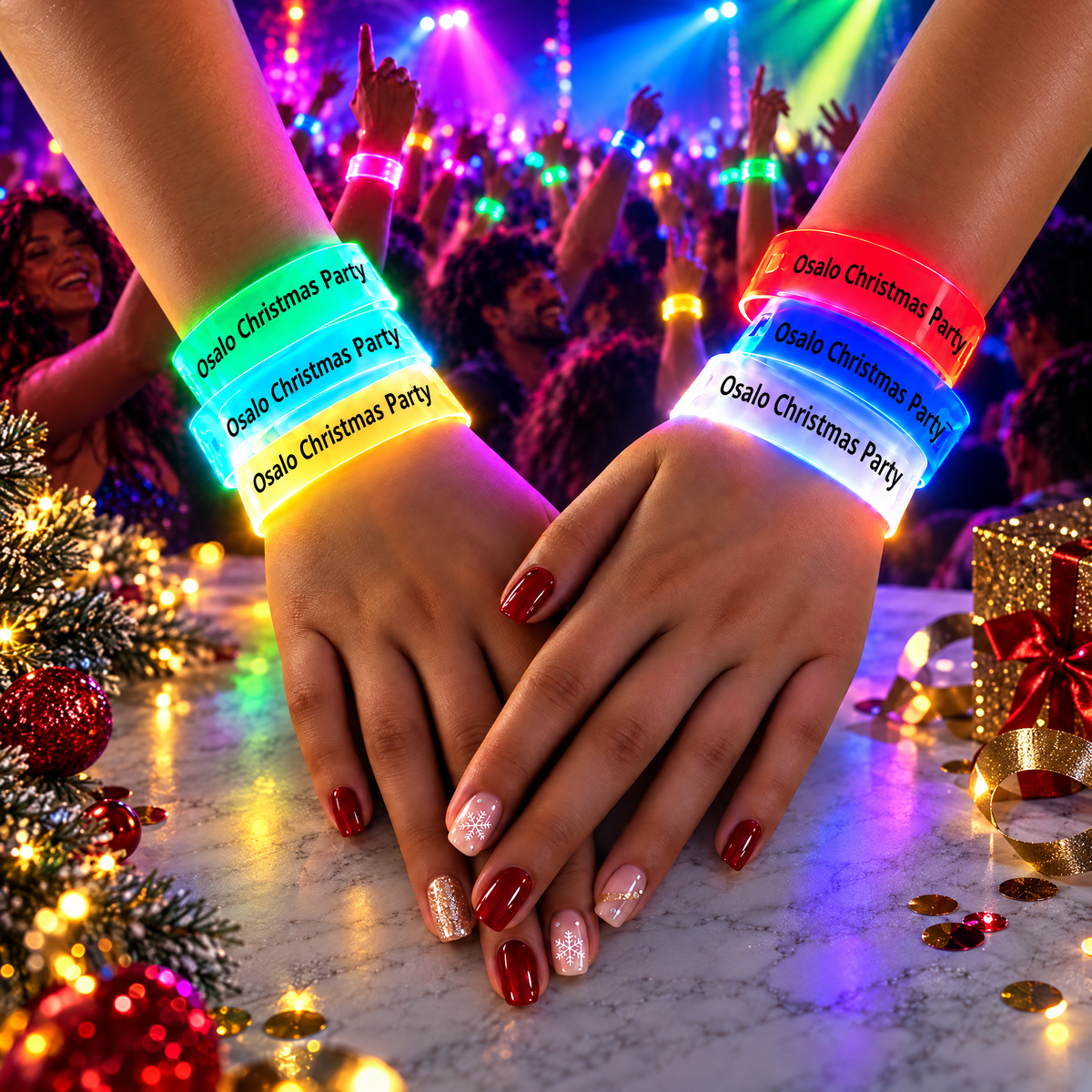Personalized LED Bracelets for Office Parties