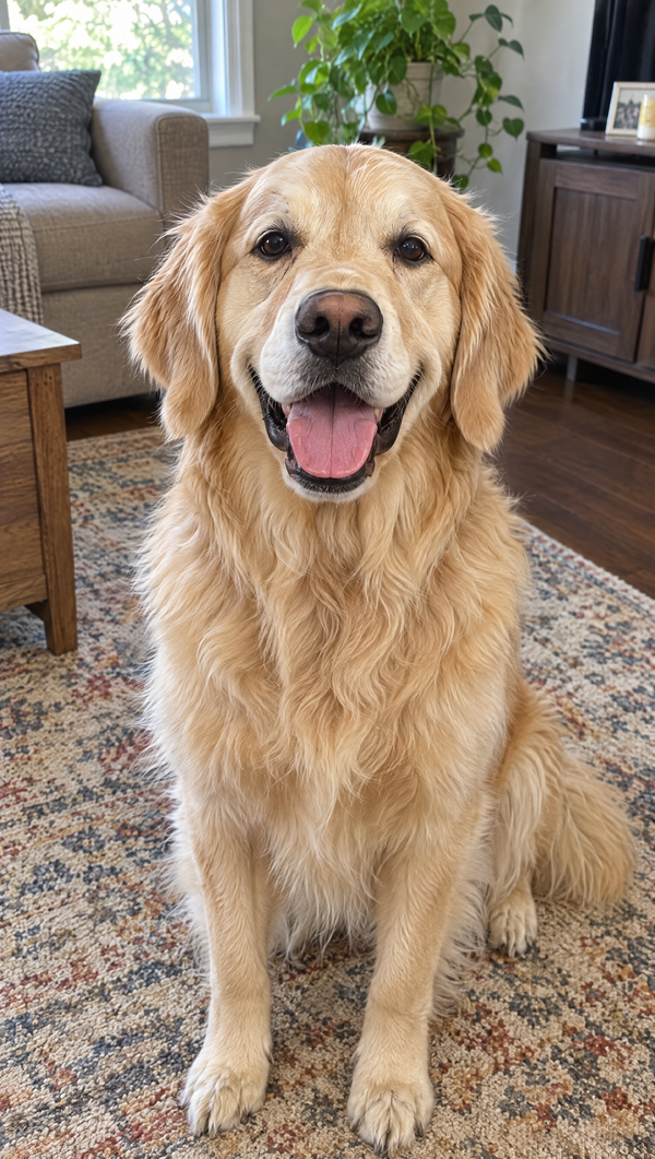 Phone photo of a dog used for the suncatcher